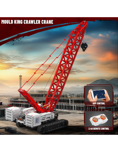 Grúa de Oruga Mould King LR16000 4494 Piezas Control Remoto