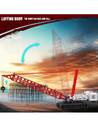 Grúa de Oruga Mould King LR16000 4494 Piezas Control Remoto