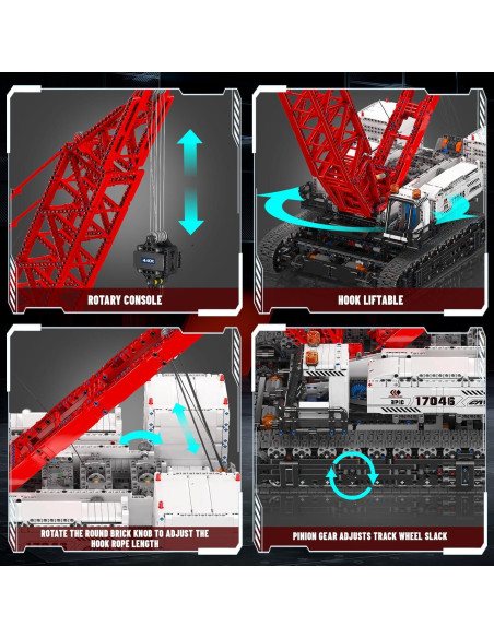 Grúa de Oruga Mould King LR16000 4494 Piezas Control Remoto