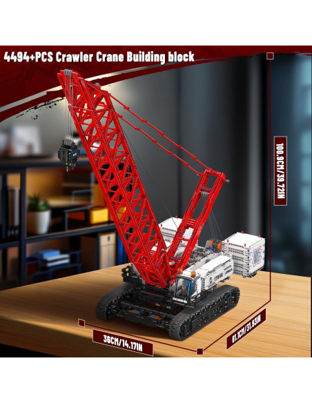 Grúa de Oruga Mould King LR16000 4494 Piezas Control Remoto