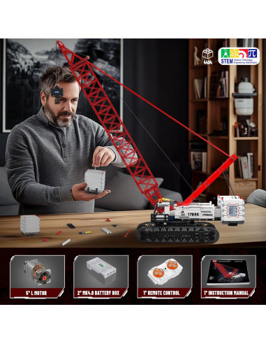 Grúa de Oruga Mould King LR16000 4494 Piezas Control Remoto