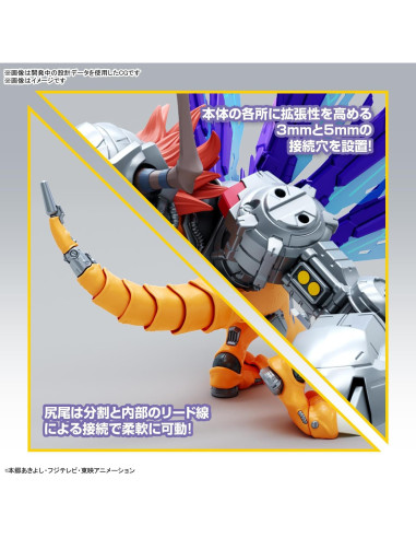 Modelo Bandai Digimon Metal Greymon Amplified 10cm