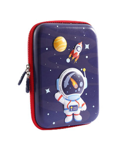 Estuche de Lápices Ristpal Astronauta Azul 3 Capas 21.8x15.2cm