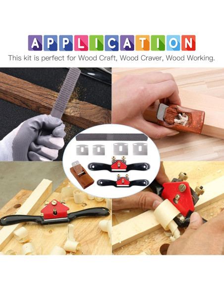 Conjunto de Cepillos Ajustables Glarks 2 Piezas con Cuchillas