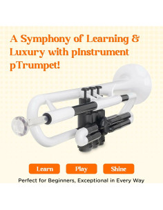 Trompeta de Plástico pTrumpet Modelo pTRUMPET2W - Blanca 2
