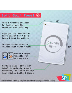 Toalla de Golf Style In Print 100% Algodón 40x63 cm 2