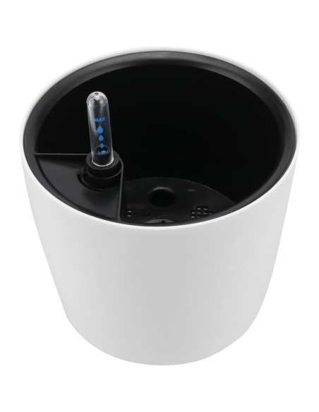 Paquete de 5 macetas autorriego HEIHAK 17.78 cm blancas