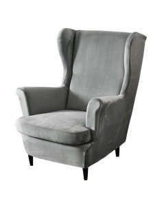 Funda de Sillón con Alas MIFXIN 2 Piezas Terciopelo Gris