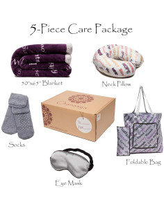 Chanasya Set de Regalo 5 Piezas Manta Almohada Bolsa Calcetines 2