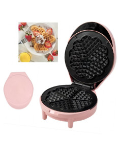 Wafflera Eléctrica KAGOR Rosa 17.78 cm Corazón 700W