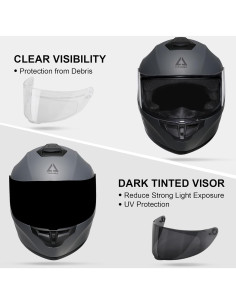 Casco Integral TRIANGLE TFF15-MB-VS Gris Mate XL 2