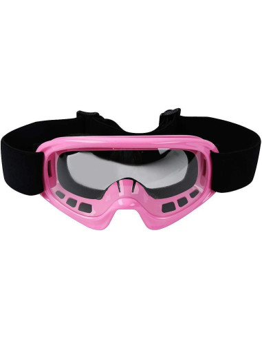 Casco SLMOTO para Niños Mediano Mariposa Rosa + Gafas + Guantes