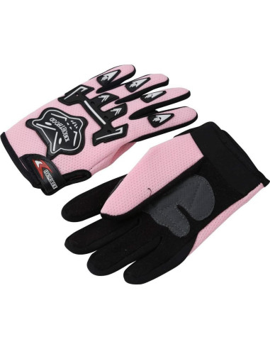 Casco SLMOTO para Niños Mediano Mariposa Rosa + Gafas + Guantes