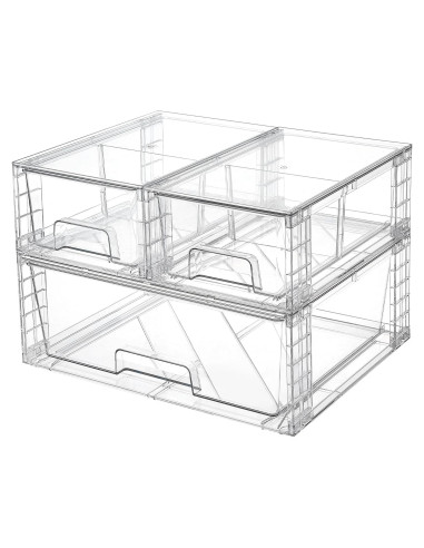 Cajones de Almacenamiento Apilables Vtopmart - 3 Piezas Acrílicos