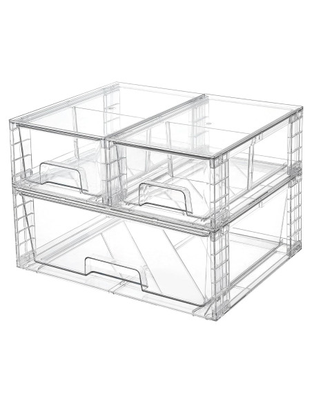 Cajones de Almacenamiento Apilables Vtopmart - 3 Piezas Acrílicos