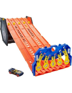 Pista de Carrera Hot Wheels Roll Out 5 Carriles con Almacenamiento 2