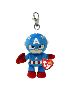 Llavero de Peluche Ty Clips Capitán América 10 cm