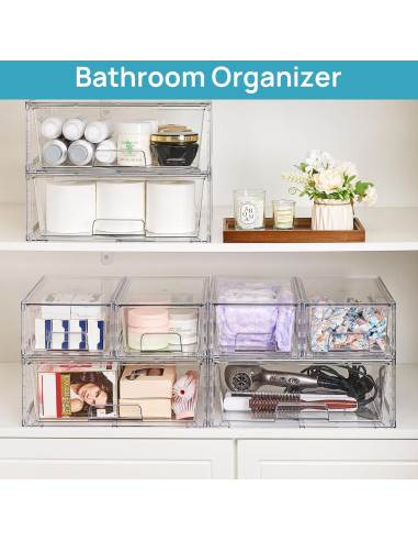 Cajones de Almacenamiento Apilables Vtopmart - 3 Piezas Acrílicos