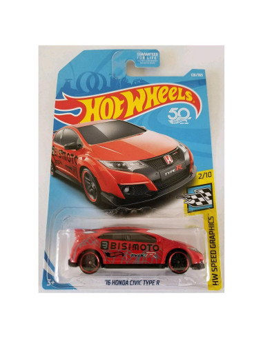 Hot Wheels 2018 Honda Civic Type R 1:64 Rojo
