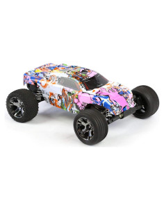 Cuerpo RC Personalizado Graffiti Rosa 1/10 Rustler Pig