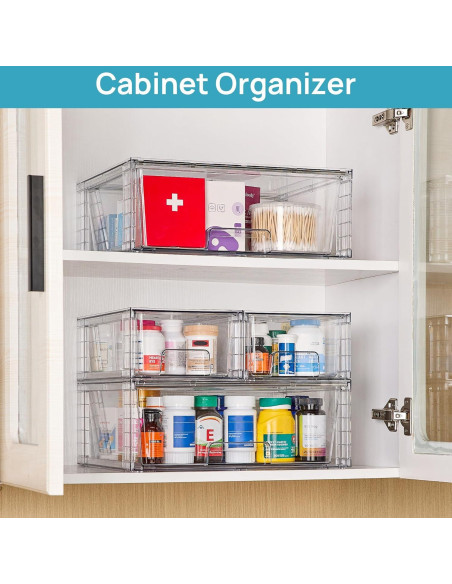 Cajones de Almacenamiento Apilables Vtopmart - 3 Piezas Acrílicos