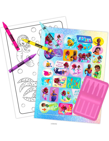 Libro para Colorear Disney Junior Ariel - Actividades y Stickers
