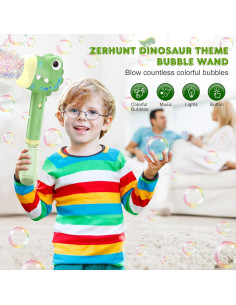 Máquina de Burbujas Dinosaurio Zerhunt 2024 - 8000 Burbujas/min 2