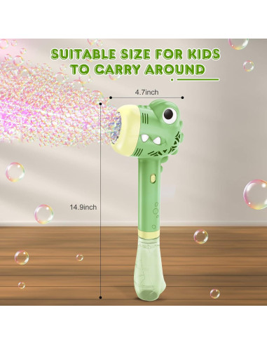 Máquina de Burbujas Dinosaurio Zerhunt 2024 - 8000 Burbujas/min