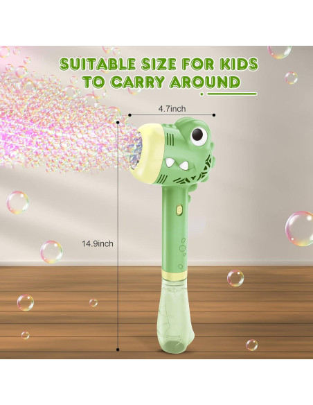 Máquina de Burbujas Dinosaurio Zerhunt 2024 - 8000 Burbujas/min