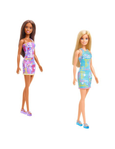 Muñecas de Moda Barbie - Vestido Estampado - Paquete de 2