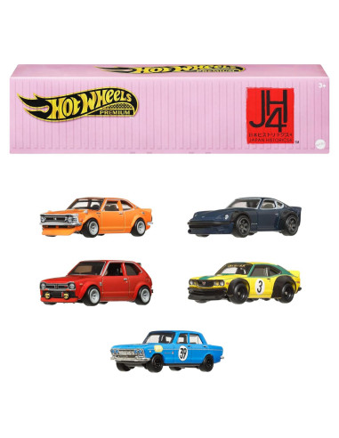 Set Hot Wheels Premium Japan Historics 4 con 5 Autos 1:64