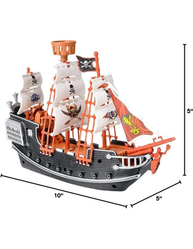 Barco Pirata Rhode Island Novelty 25.4 cm Juguete Infantil