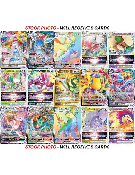 Paquete de 5 Cartas Pokémon VMAX/VSTAR Sin Duplicados Paquete de 5 Cartas Pokémon VMAX/VSTAR Sin Duplicados