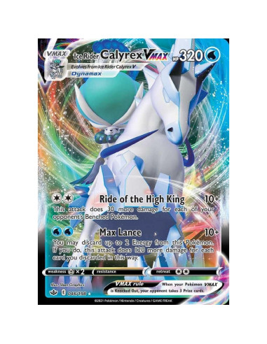 Baraja Pokémon Calyrex VMAX Jinete de Hielo 60 cartas