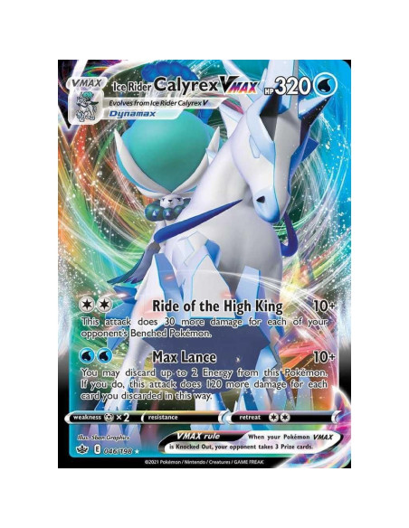 Baraja Pokémon Calyrex VMAX Jinete de Hielo 60 cartas