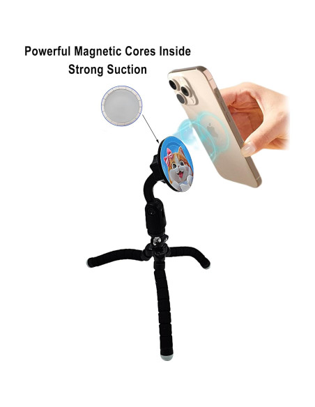 Soporte de trípode magnético andymall para iPhone 12-16