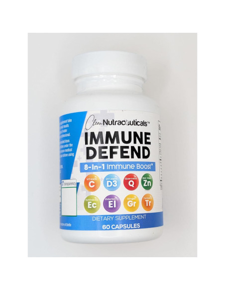 Suplemento Inmunológico Clean Nutraceuticals 8 en 1 60 Cápsulas