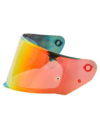 Escudo Facial LS2 Asalto/Rápido/Flujo Rojo Iridiscente