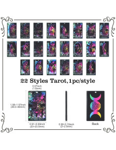 22 Piezas Charms Acrílicos Tarot UR URLIFEHALL 39.5mm 2