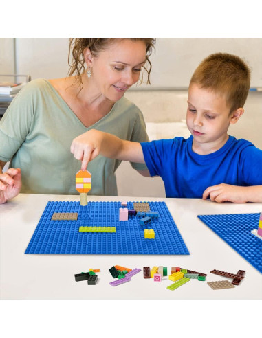 Base de Placas Lekebaby 10 cm x 10 cm Paquete de 6 Azul