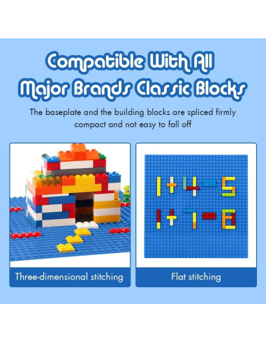 Base de Placas Lekebaby 10 cm x 10 cm Paquete de 6 Azul