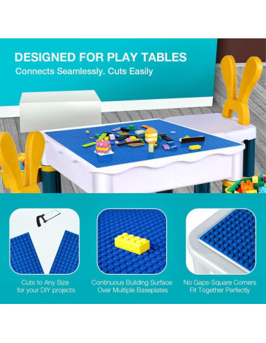 Base de Placas Lekebaby 10 cm x 10 cm Paquete de 6 Azul