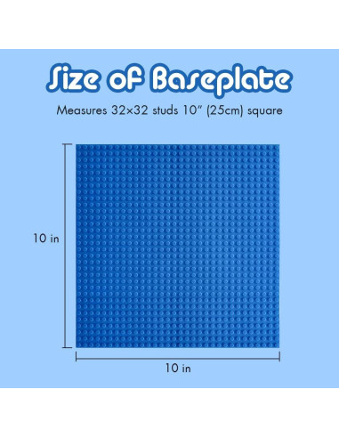 Base de Placas Lekebaby 10 cm x 10 cm Paquete de 6 Azul