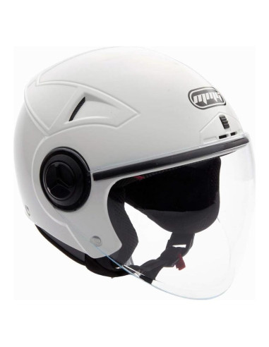 Casco Abierto MMG Blaze XL Blanco con Visera Plegable