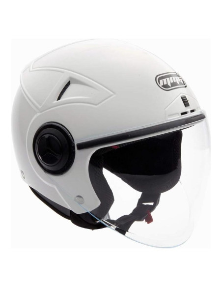 Casco Abierto MMG Blaze XL Blanco con Visera Plegable