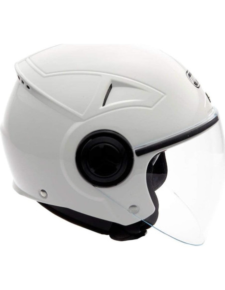Casco Abierto MMG Blaze XL Blanco con Visera Plegable