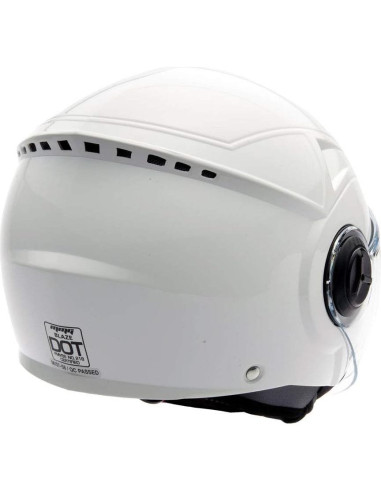 Casco Abierto MMG Blaze XL Blanco con Visera Plegable