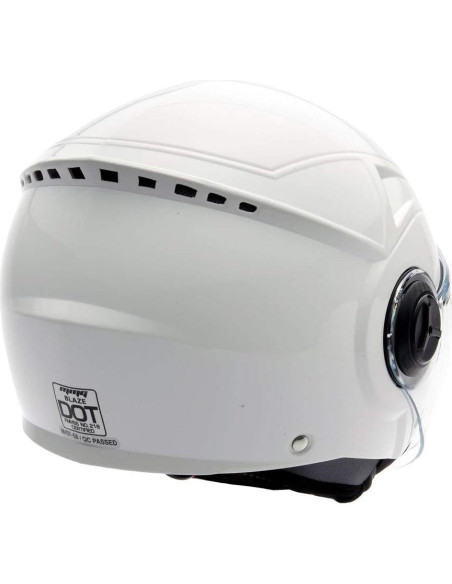 Casco Abierto MMG Blaze XL Blanco con Visera Plegable