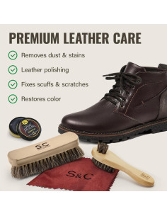 Kit de Cuidado y Pulido de Zapatos Original - Brillo Marrón, Negro y Neutro 2