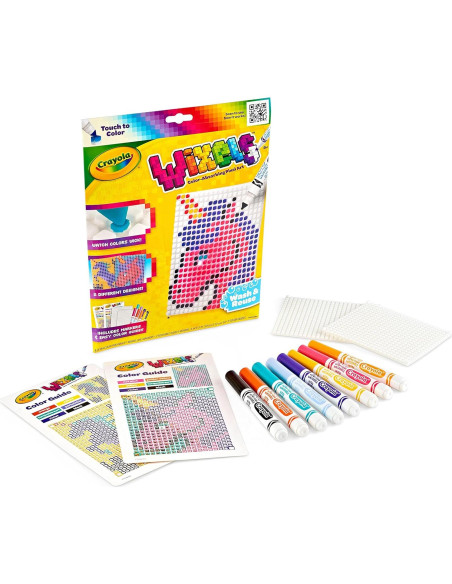 Kit de Actividades Crayola Wixels Unicornio, 2 Paneles y 8 Marcadores